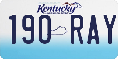 KY license plate 190RAY