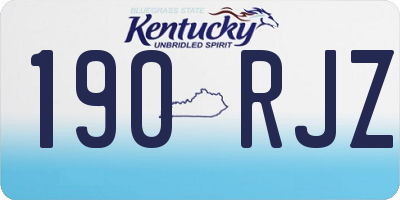 KY license plate 190RJZ
