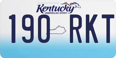 KY license plate 190RKT