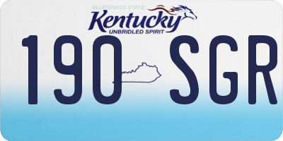 KY license plate 190SGR