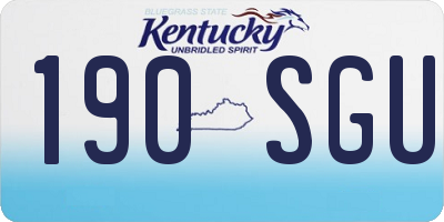 KY license plate 190SGU