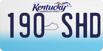 KY license plate 190SHD