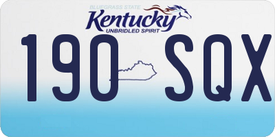 KY license plate 190SQX