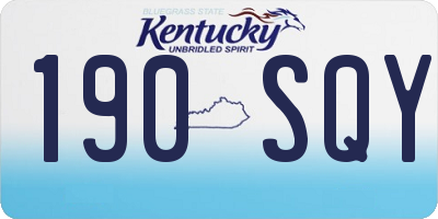KY license plate 190SQY