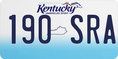 KY license plate 190SRA
