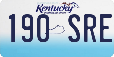 KY license plate 190SRE