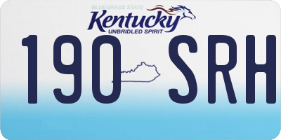 KY license plate 190SRH