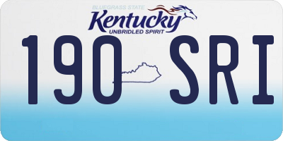 KY license plate 190SRI