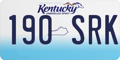KY license plate 190SRK