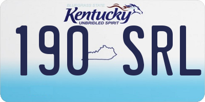 KY license plate 190SRL