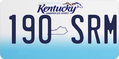 KY license plate 190SRM