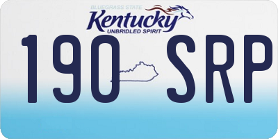 KY license plate 190SRP