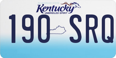 KY license plate 190SRQ