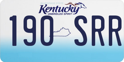 KY license plate 190SRR