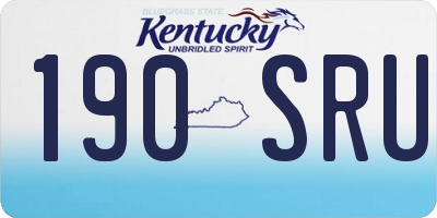 KY license plate 190SRU