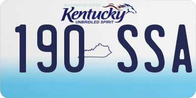 KY license plate 190SSA