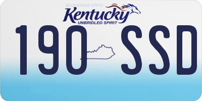 KY license plate 190SSD