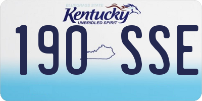 KY license plate 190SSE