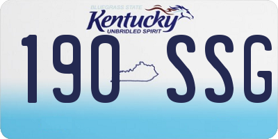 KY license plate 190SSG