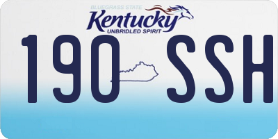 KY license plate 190SSH