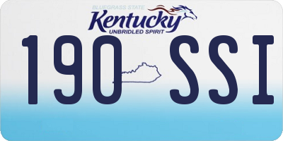 KY license plate 190SSI