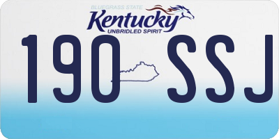 KY license plate 190SSJ