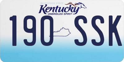 KY license plate 190SSK