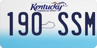 KY license plate 190SSM