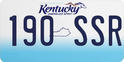 KY license plate 190SSR