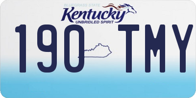 KY license plate 190TMY