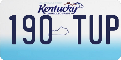 KY license plate 190TUP