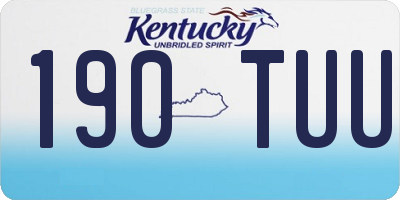 KY license plate 190TUU