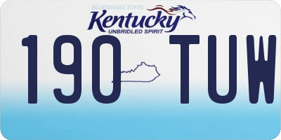 KY license plate 190TUW
