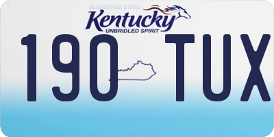 KY license plate 190TUX