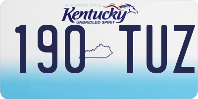 KY license plate 190TUZ