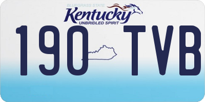 KY license plate 190TVB