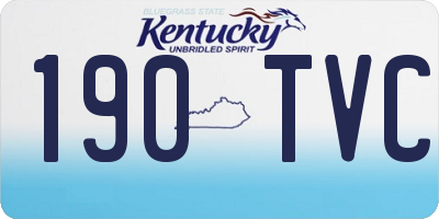 KY license plate 190TVC