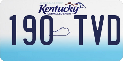 KY license plate 190TVD