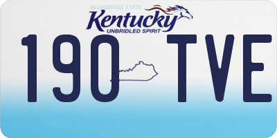 KY license plate 190TVE