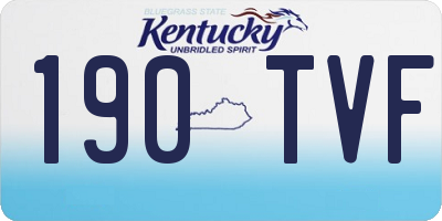 KY license plate 190TVF