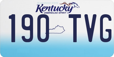 KY license plate 190TVG