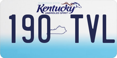 KY license plate 190TVL