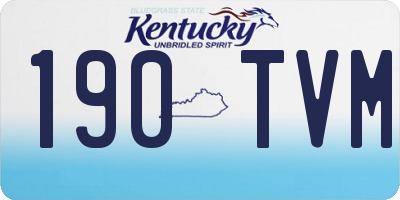 KY license plate 190TVM