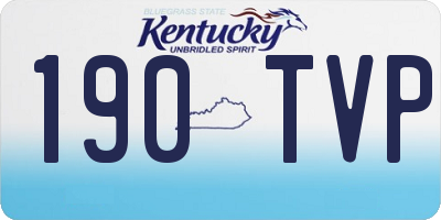 KY license plate 190TVP