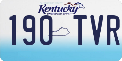 KY license plate 190TVR