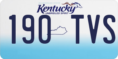 KY license plate 190TVS