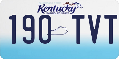 KY license plate 190TVT