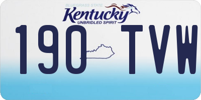 KY license plate 190TVW