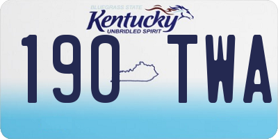 KY license plate 190TWA