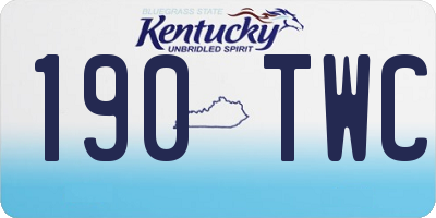 KY license plate 190TWC